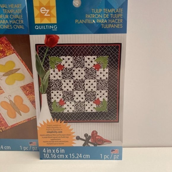 4 Simplicity EZ Quilting Template Stencils Fabric Paper Crafts Scrapbook - Picture 5 of 13